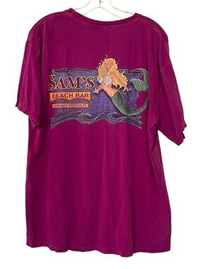 Sam’s Beach Bar Mermaid Tee XL Pink Graphic Florida Beach Tourist Grunge
